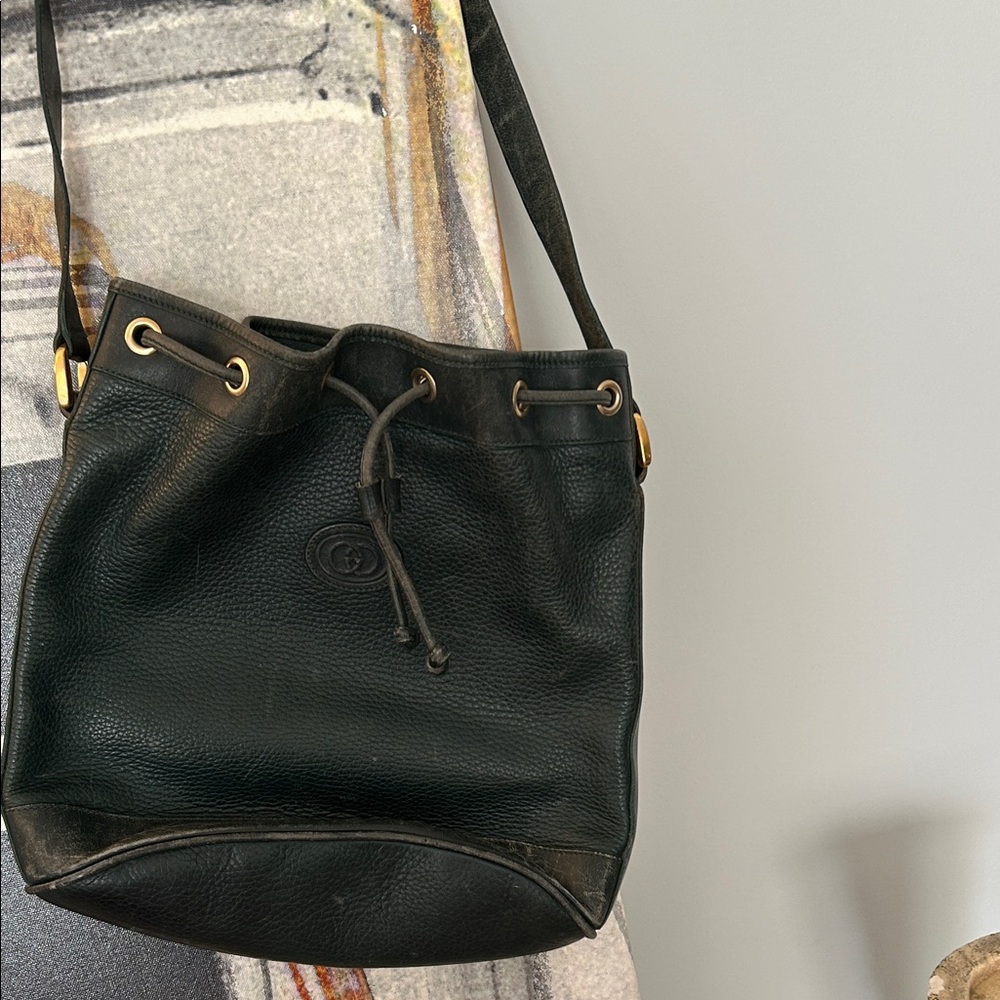 Gucci Black Leather Crossbody Bag